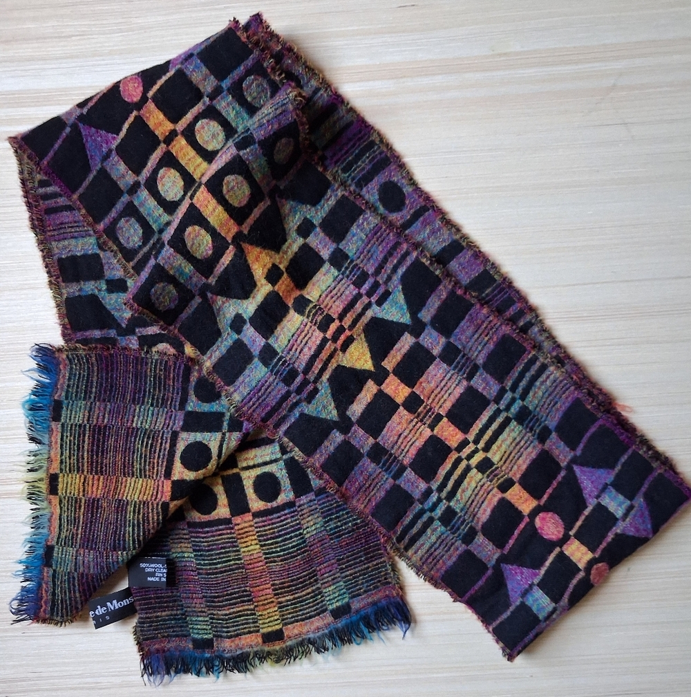 Guillaume de Mons Paris Vibrant Abstract Scarf